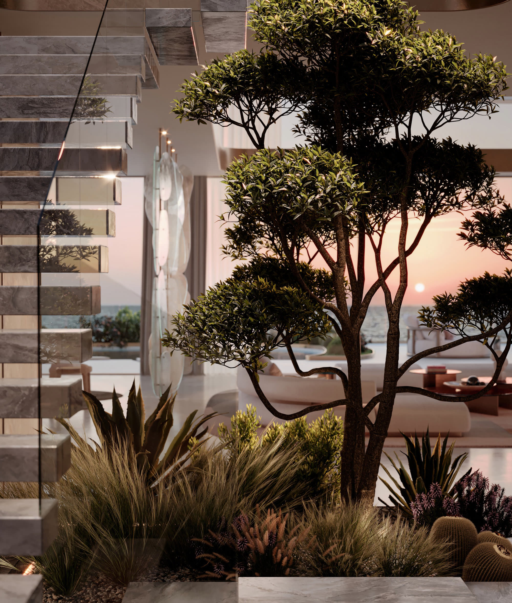 Jacob Co Beachfront Living By Ohana sky mansion interior garden