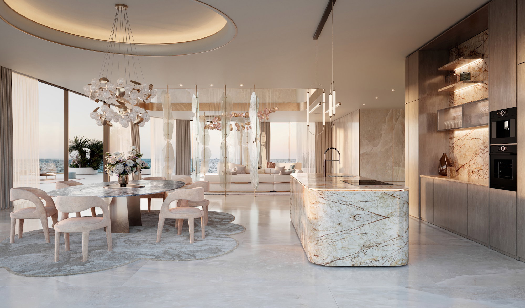 Jacob Co Beachfront Living By Ohana kitchen and dining area