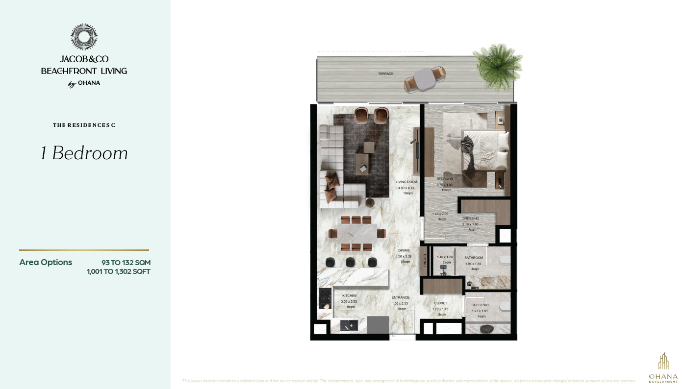 1BR Type C1 Floor Plan