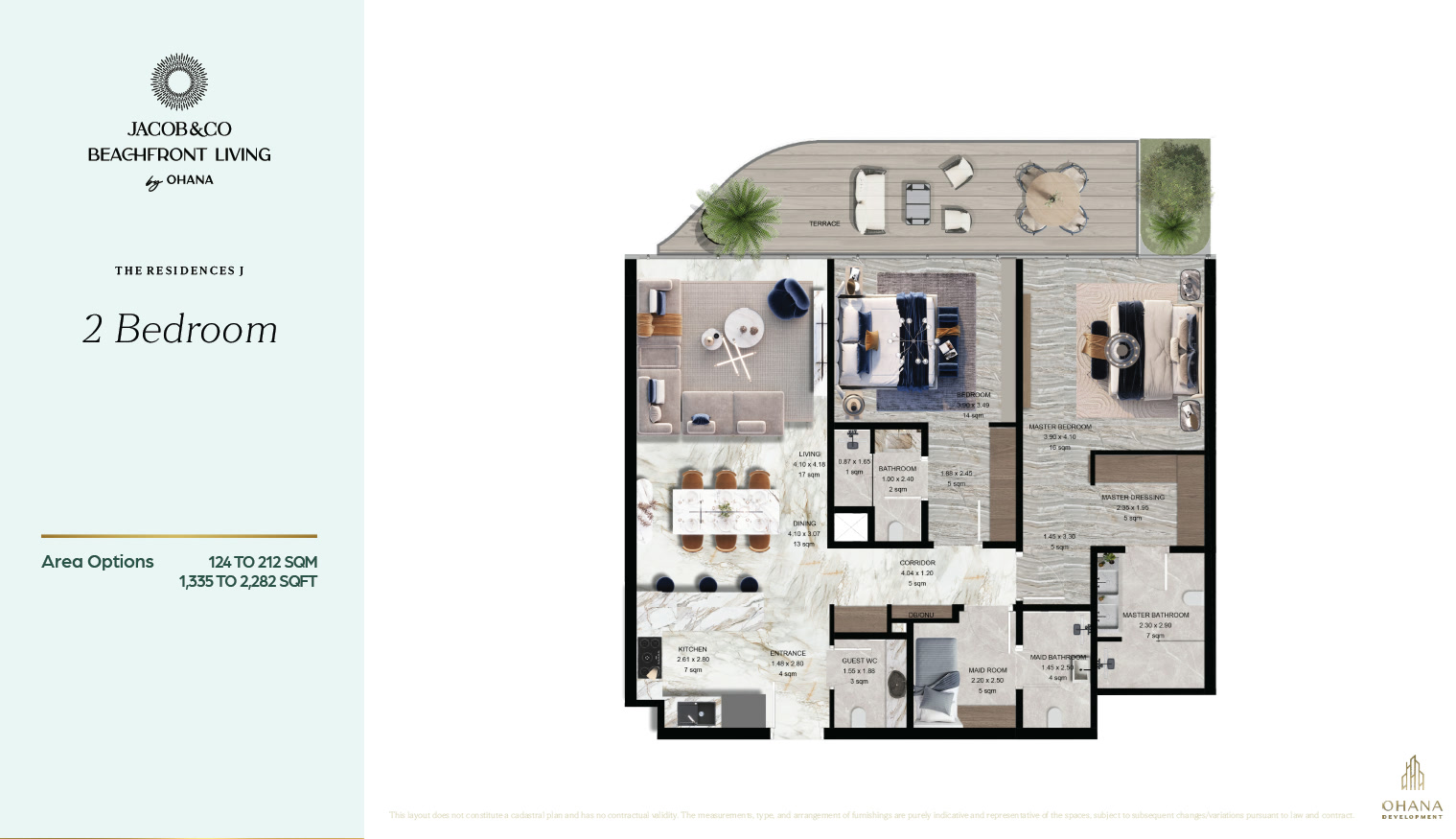 2BR Type J2 Floor Plan