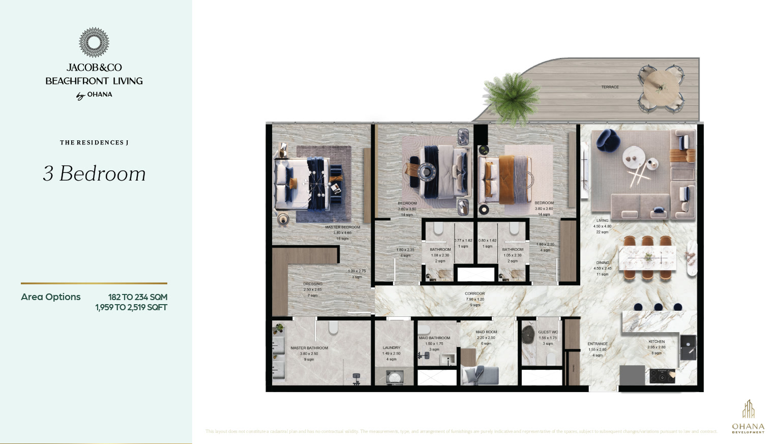 3BR Type J3 Floor Plan