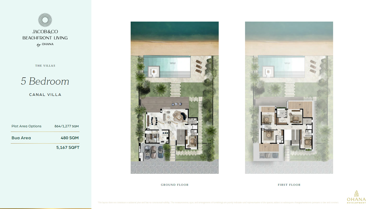 5BR Canal Villa Floor Plan