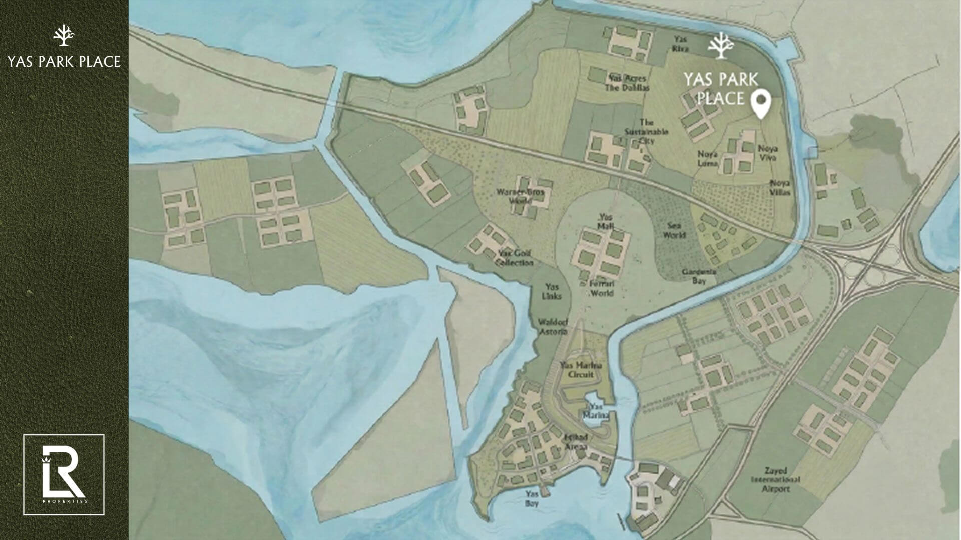 Location Map Yas Park Place By Aldar Yas Island