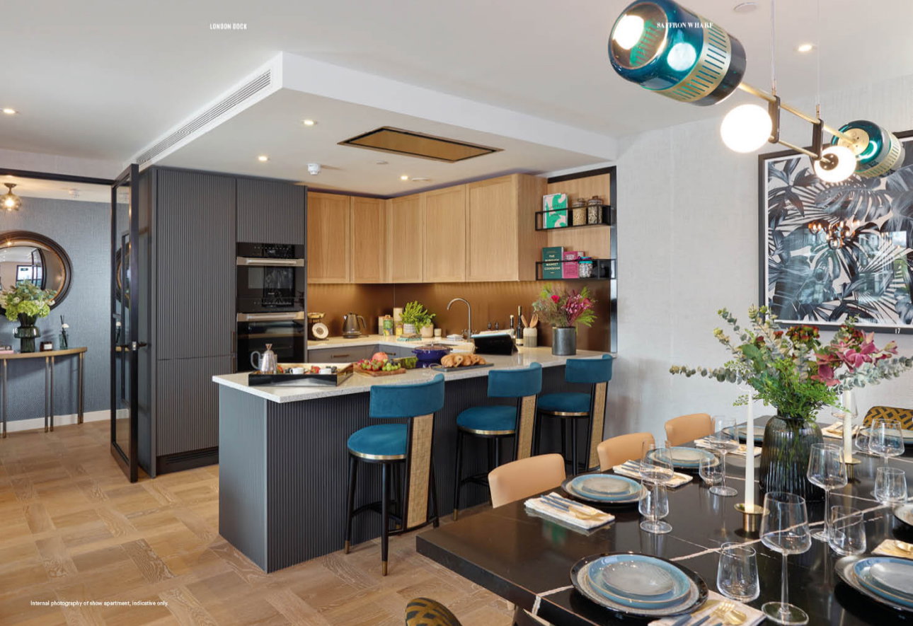 Modern kitchen and dining area