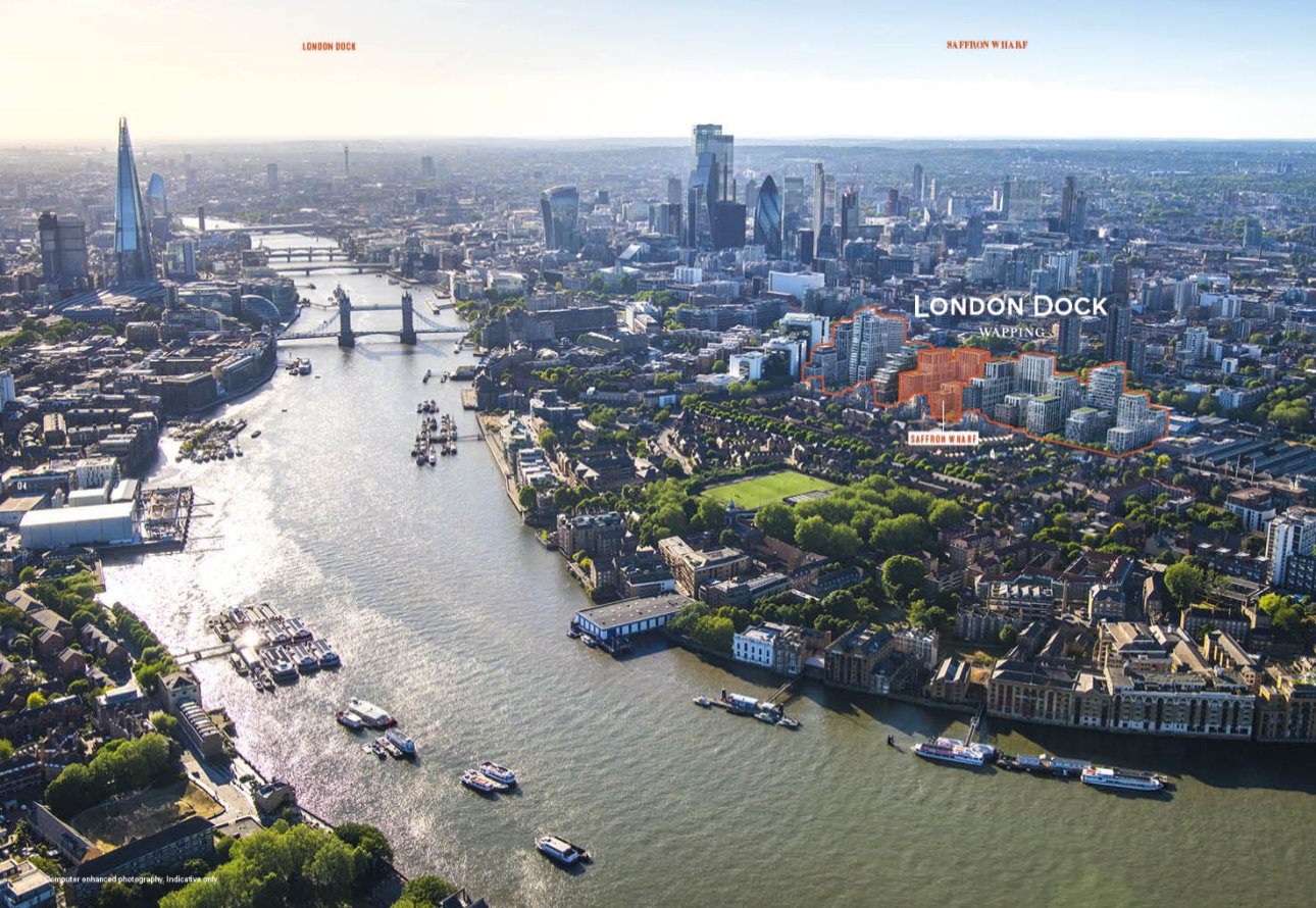 Aerial cityscape view