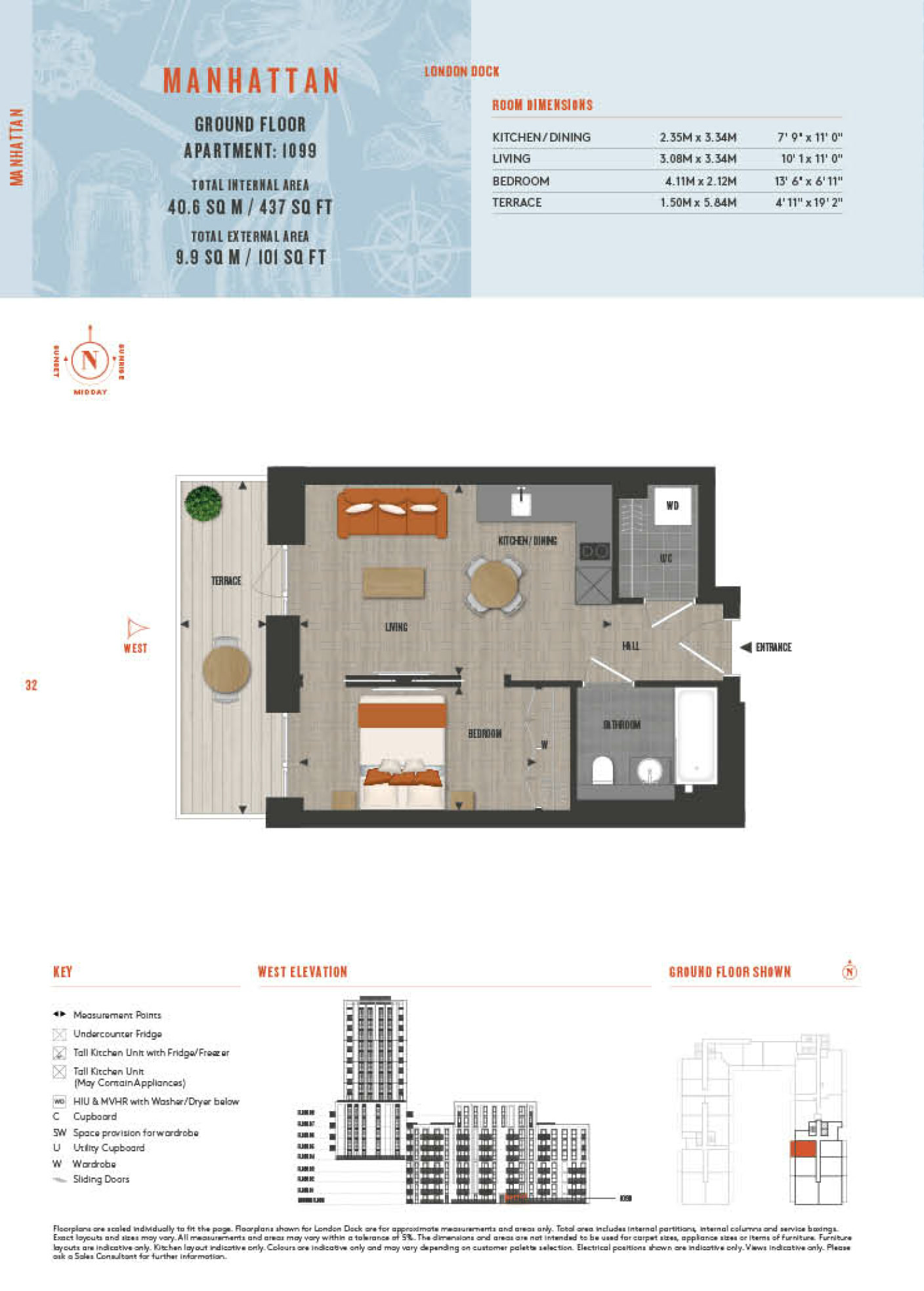 Manhattan Type 1099 Floor Plan