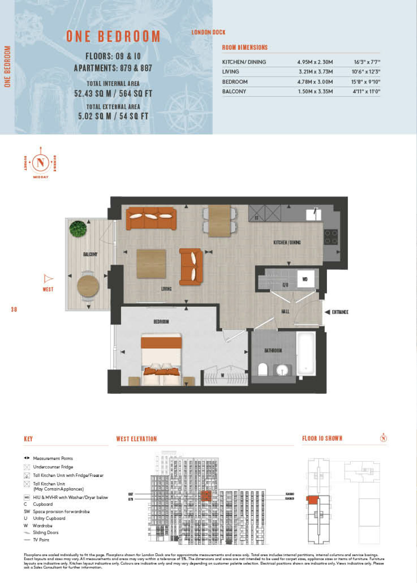 1 Bedroom Type 879 Floor Plan