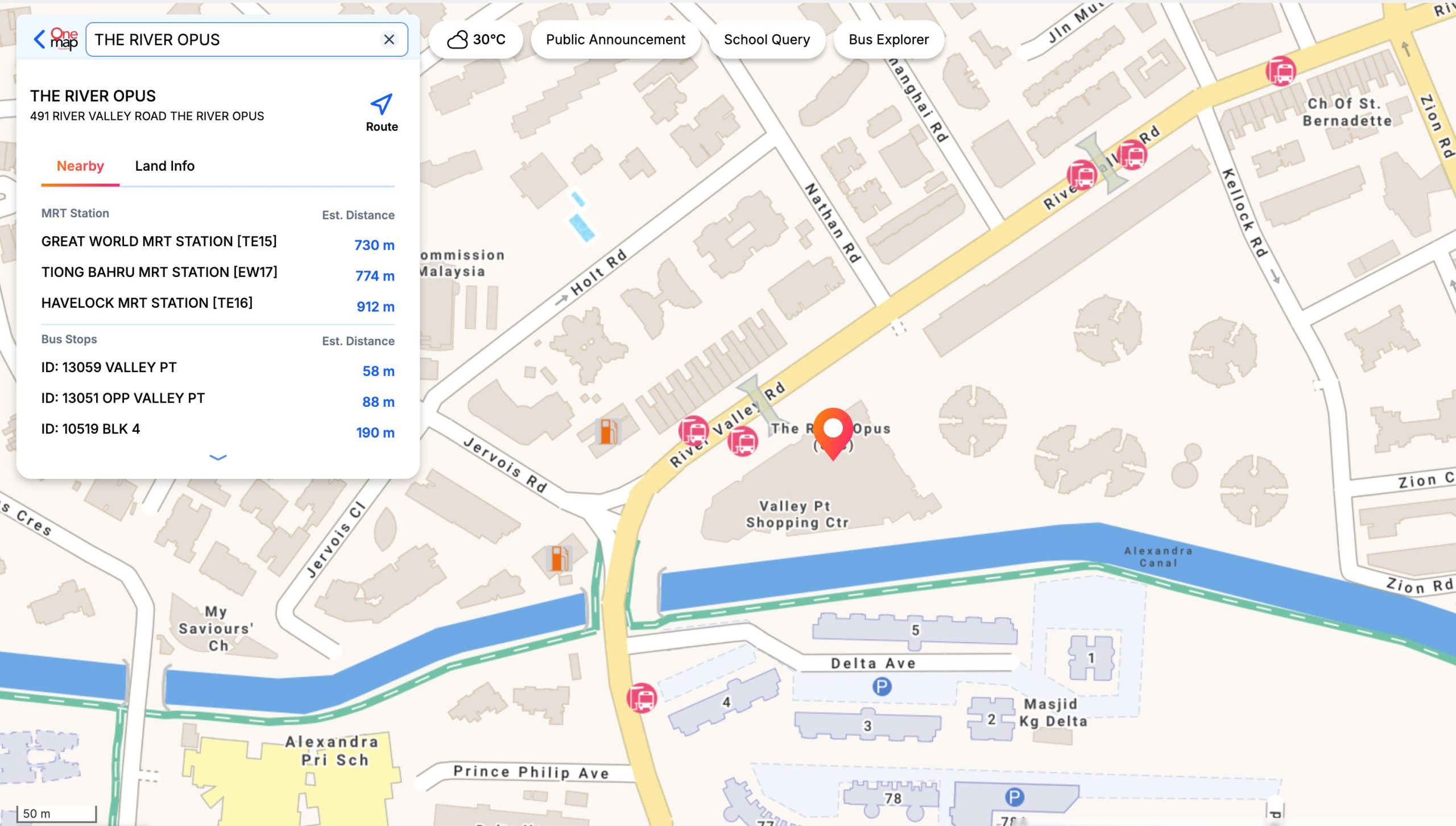 The River Opus – Location Map