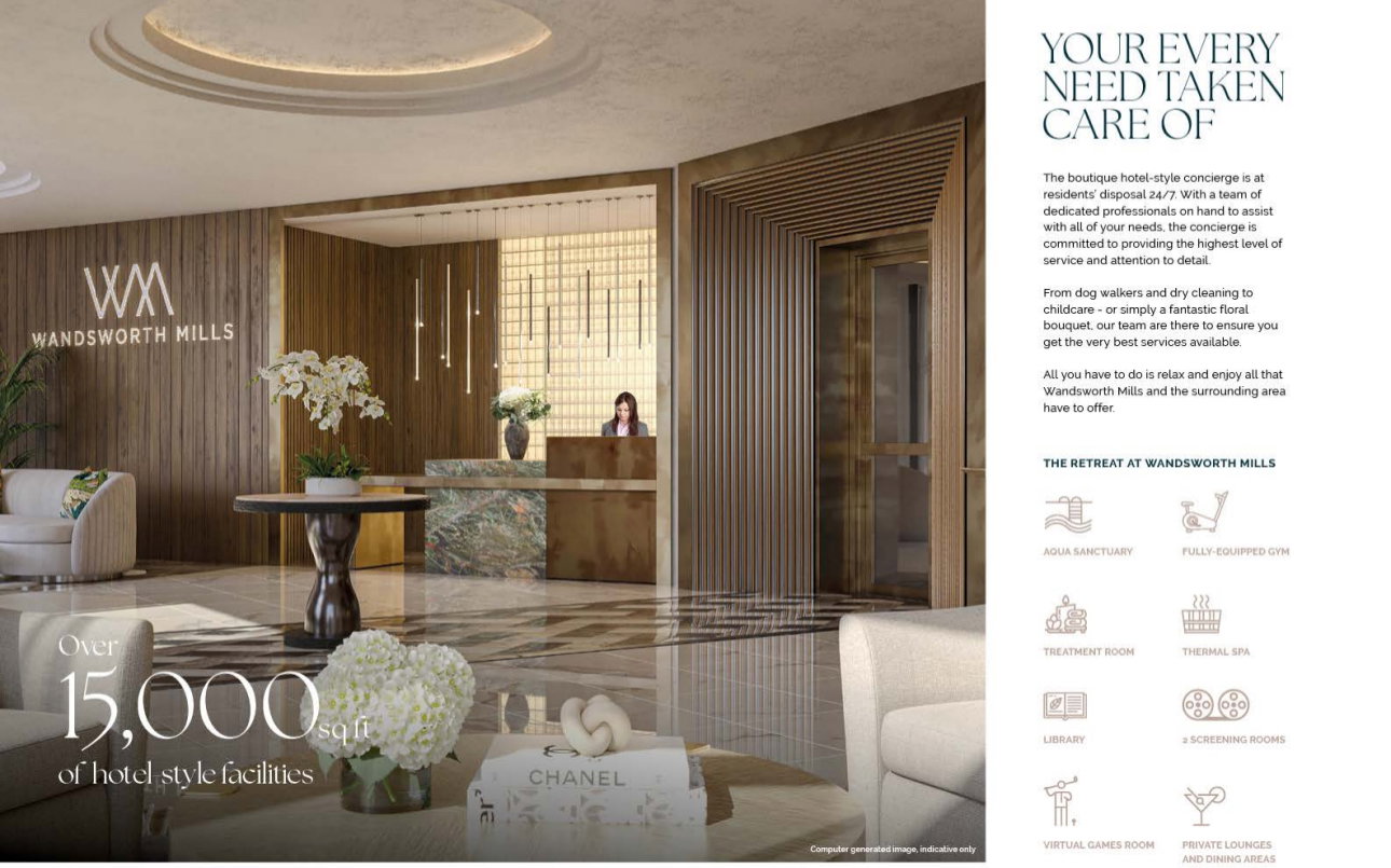 Concierge lobby and facilities