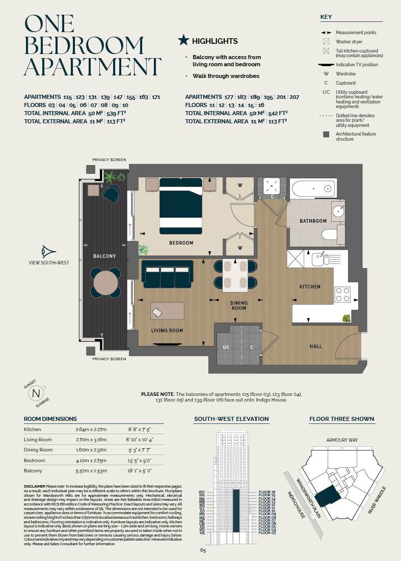 1 Bedroom Floor Plan 1BR-123