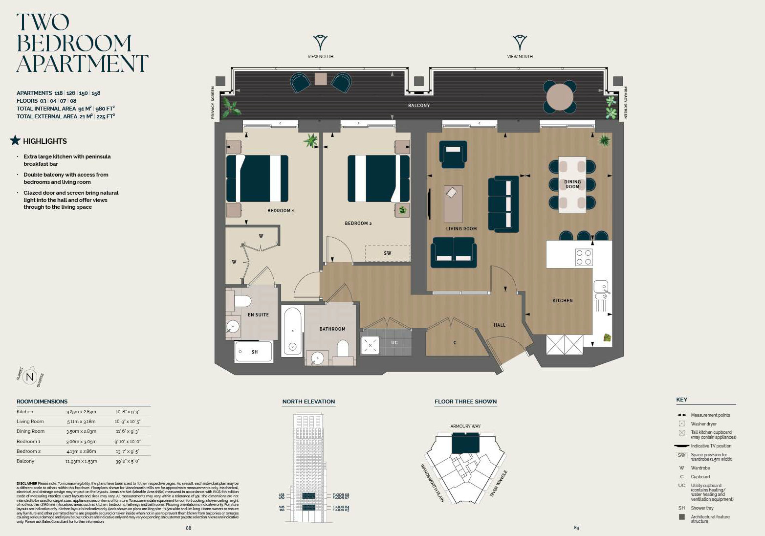 2 Bedroom Floor Plan 2BR-118