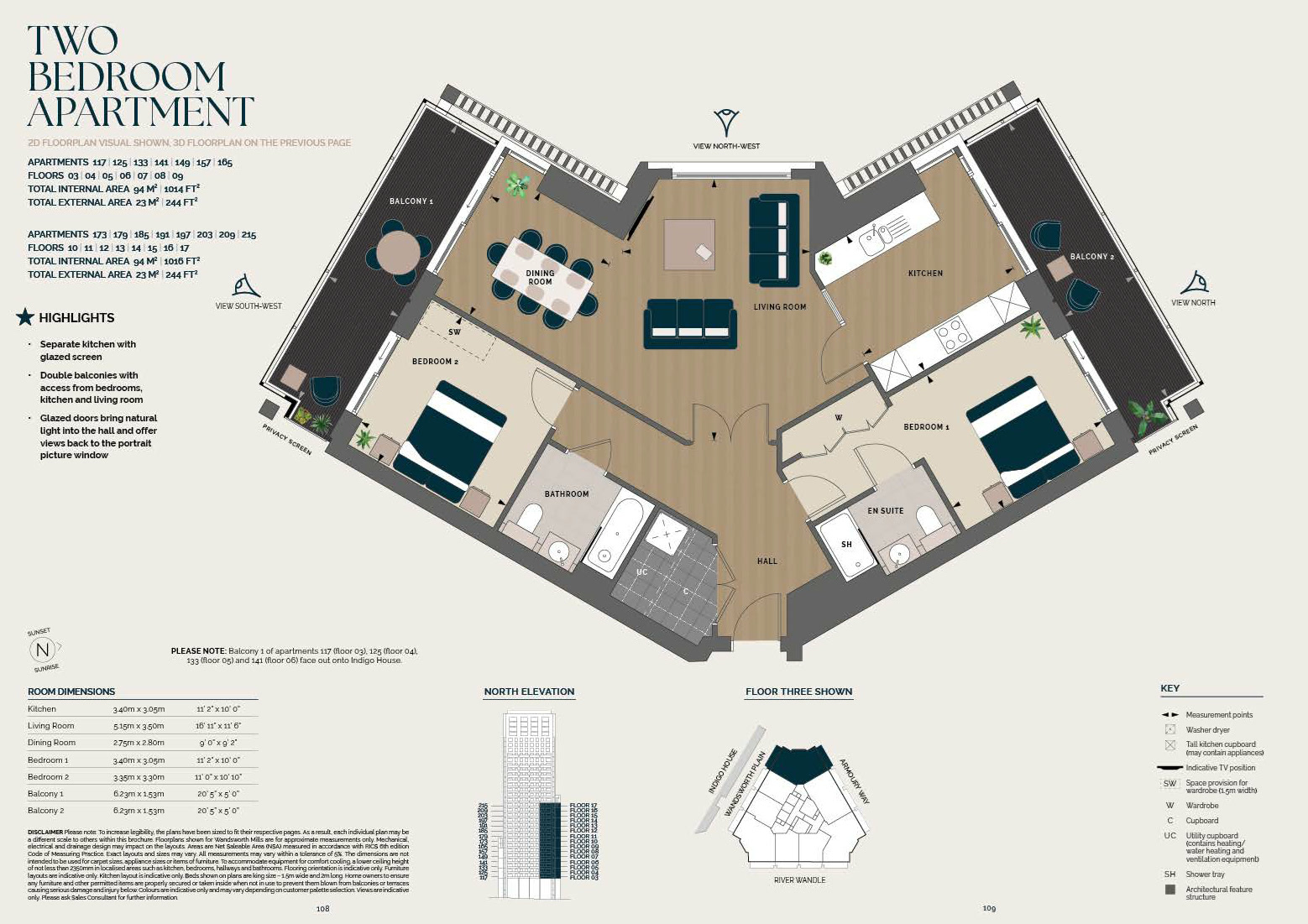 2 Bedroom Floor Plan 2BR-125
