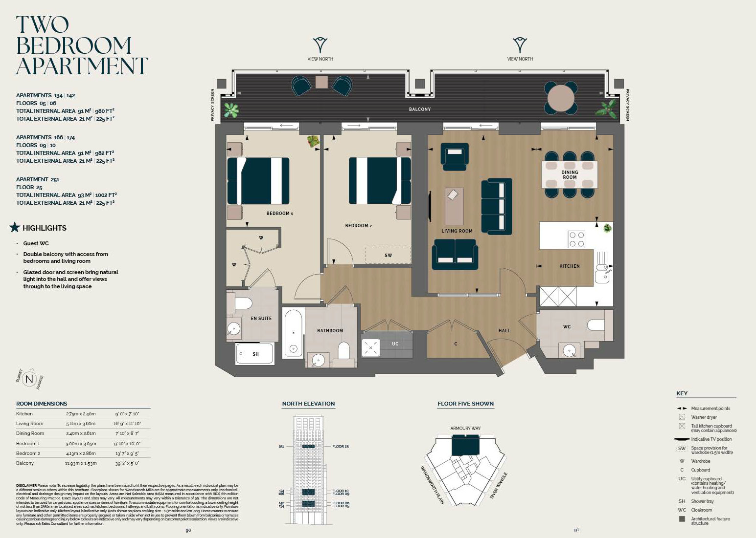 2 Bedroom Floor Plan 2BR-251