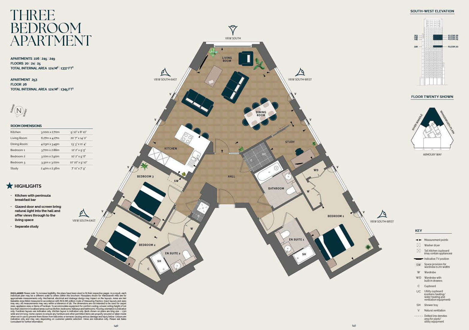 3 Bedroom Floor Plan 3BR-249