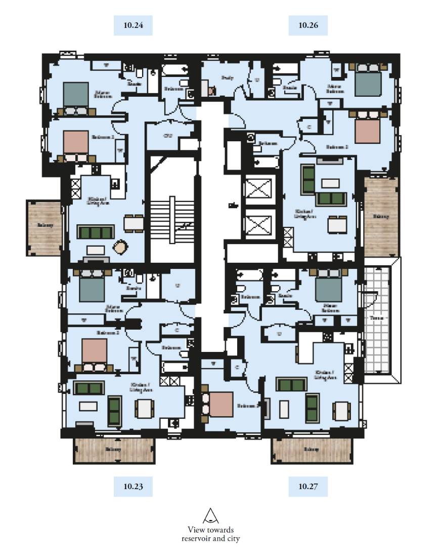 Woodberry Down 3 Bed Type 10.26 Floor Plan